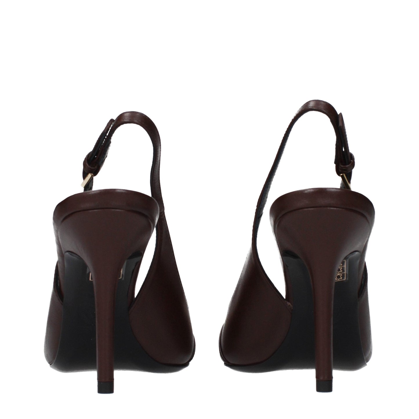 Versace Brown Leather High Heel Pumps