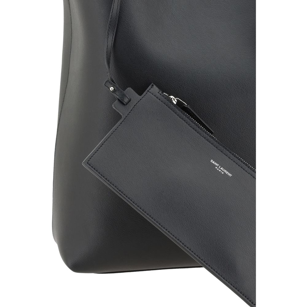 Saint Laurent Tote Bag — Black Lambskin