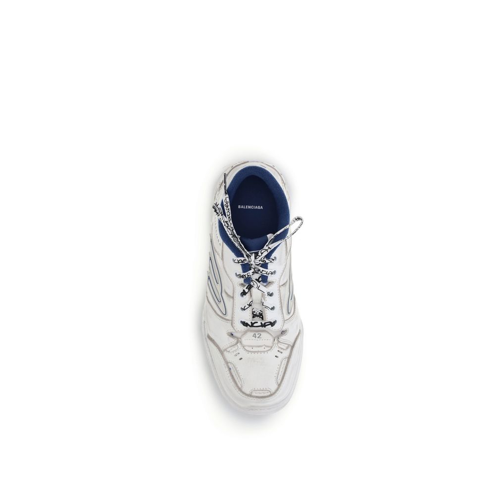 Balenciaga Gray Leather Athletic Sneakers