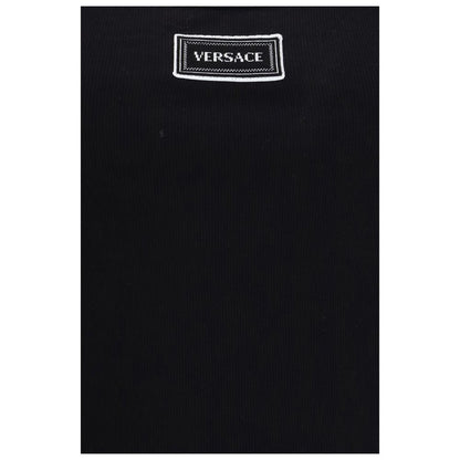 Versace Black Cotton Tank Tops