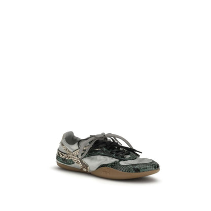 Miu Miu Gray Recycled Polyester Athletic Sneakers