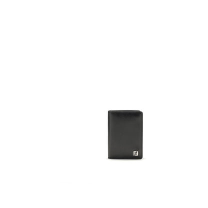 Fendi Black Calf Leather Bos Taurus Wallet