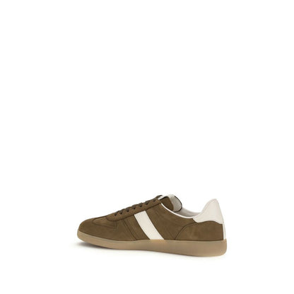 Tom Ford Brown Calf Leather Bos Taurus Low Top Sneakers