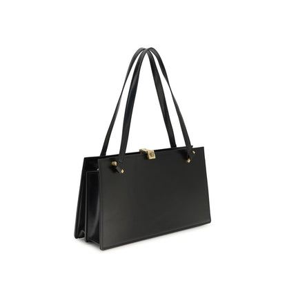 Versace Black Calf Leather Bos Taurus Shoulder Bag