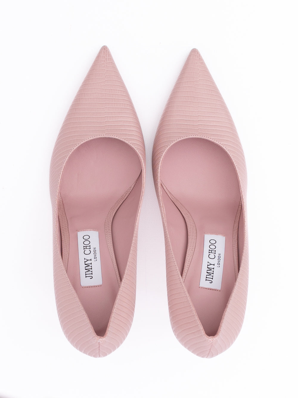 Jimmy Choo Pink Lizard Printed Leather Love 85 Pumps