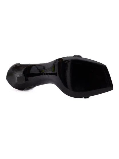 Jimmy Choo Black Leather Verity 100 Sandals