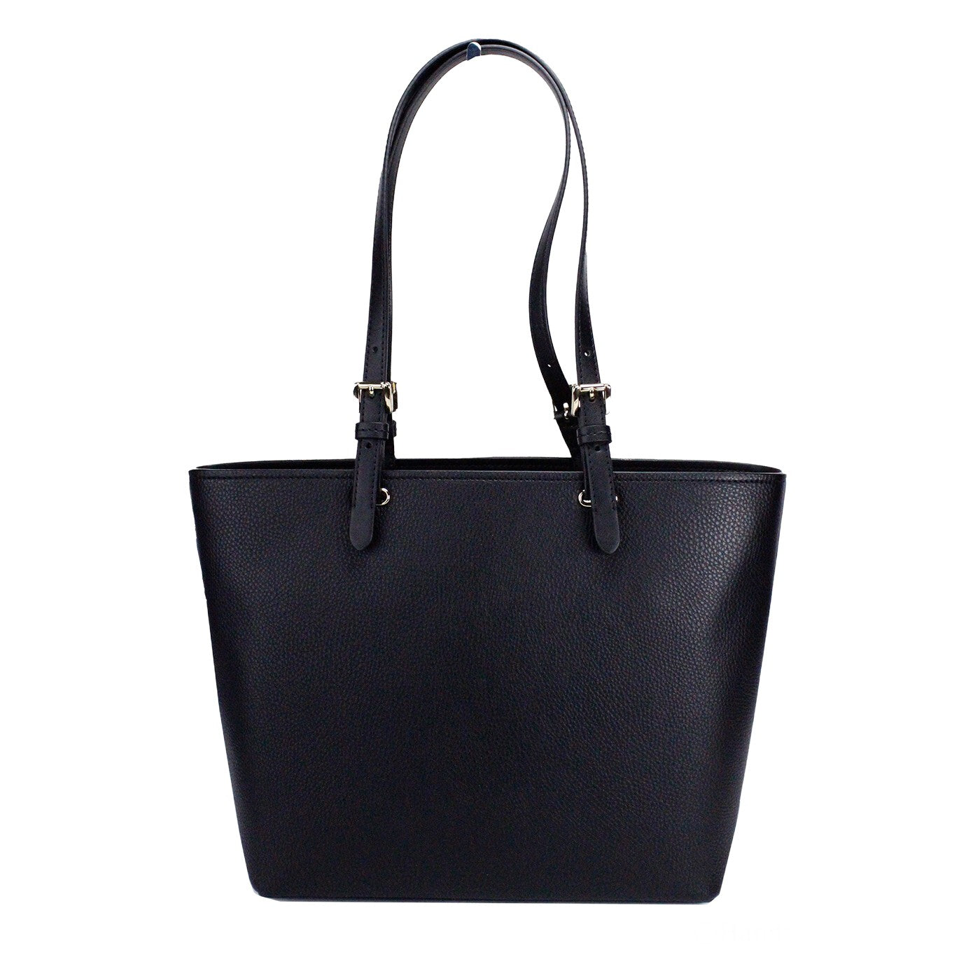 Michael Kors Womens Jet Set Travel Medium Double Pocket Tote Black/SIlver 35F3GTVT8B-001