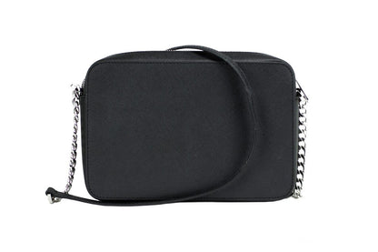 Michael Kors Jet Set Large East West Black Saffiano Leather Crossbody Handbag