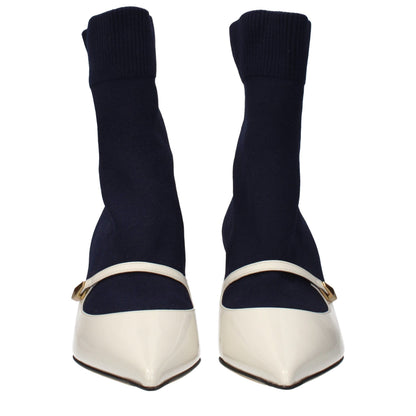 Jimmy Choo Blue Fabric Ankle Boots
