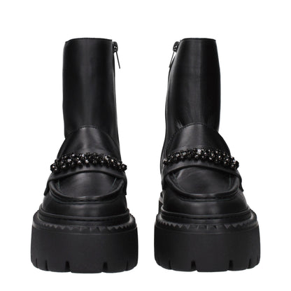 Jimmy Choo Black Leather Ankle Boots