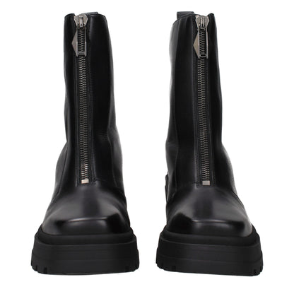 Jimmy Choo Black Leather Ankle Boots
