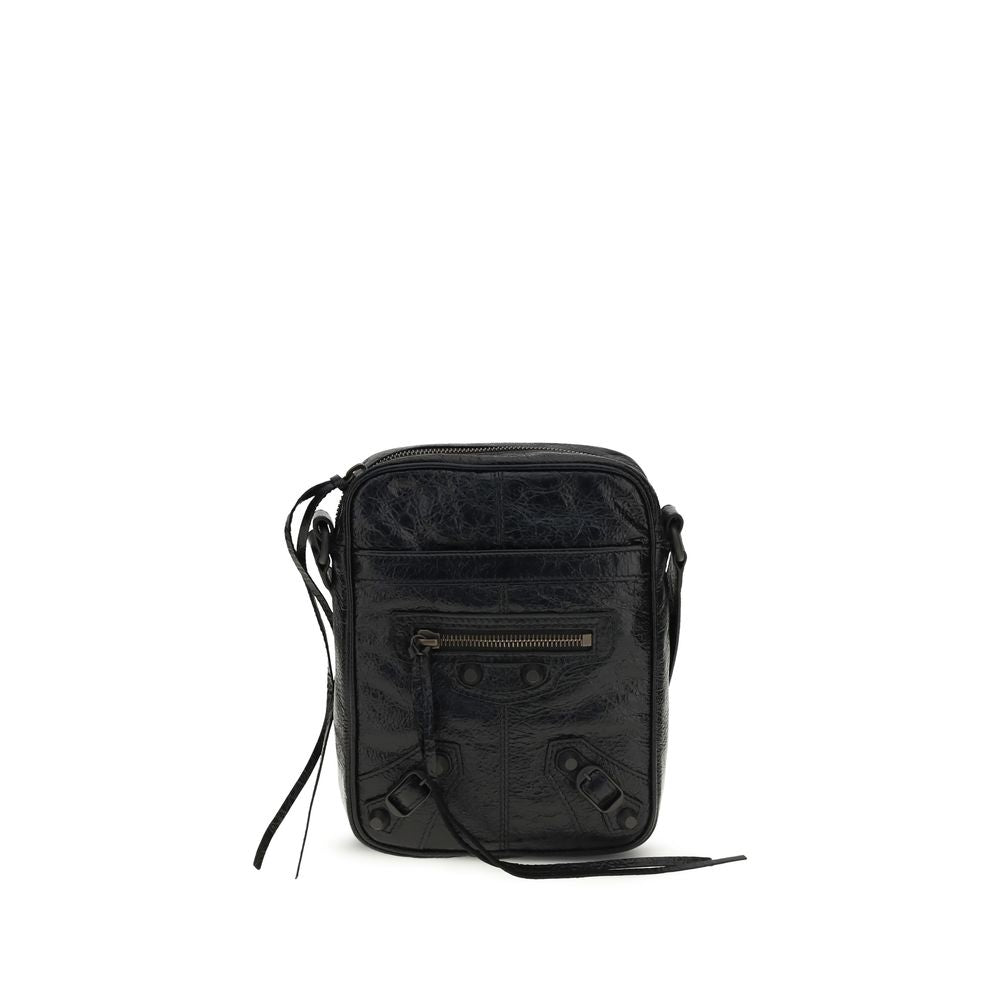 Balenciaga Black Lamb Ovis Aries Aries Shoulder Bag