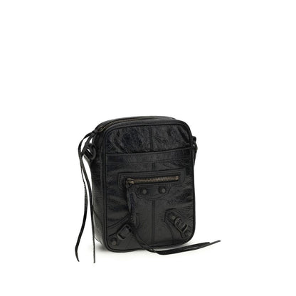 Balenciaga Black Lamb Ovis Aries Aries Shoulder Bag