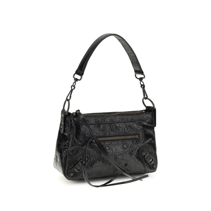 Balenciaga Black Lamb Ovis Aries Aries Shoulder Bag