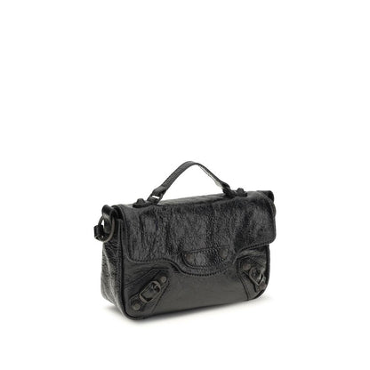 Balenciaga Black Lamb Ovis Aries Aries Shoulder Bag