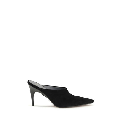Balenciaga Black Suede Leather Mules