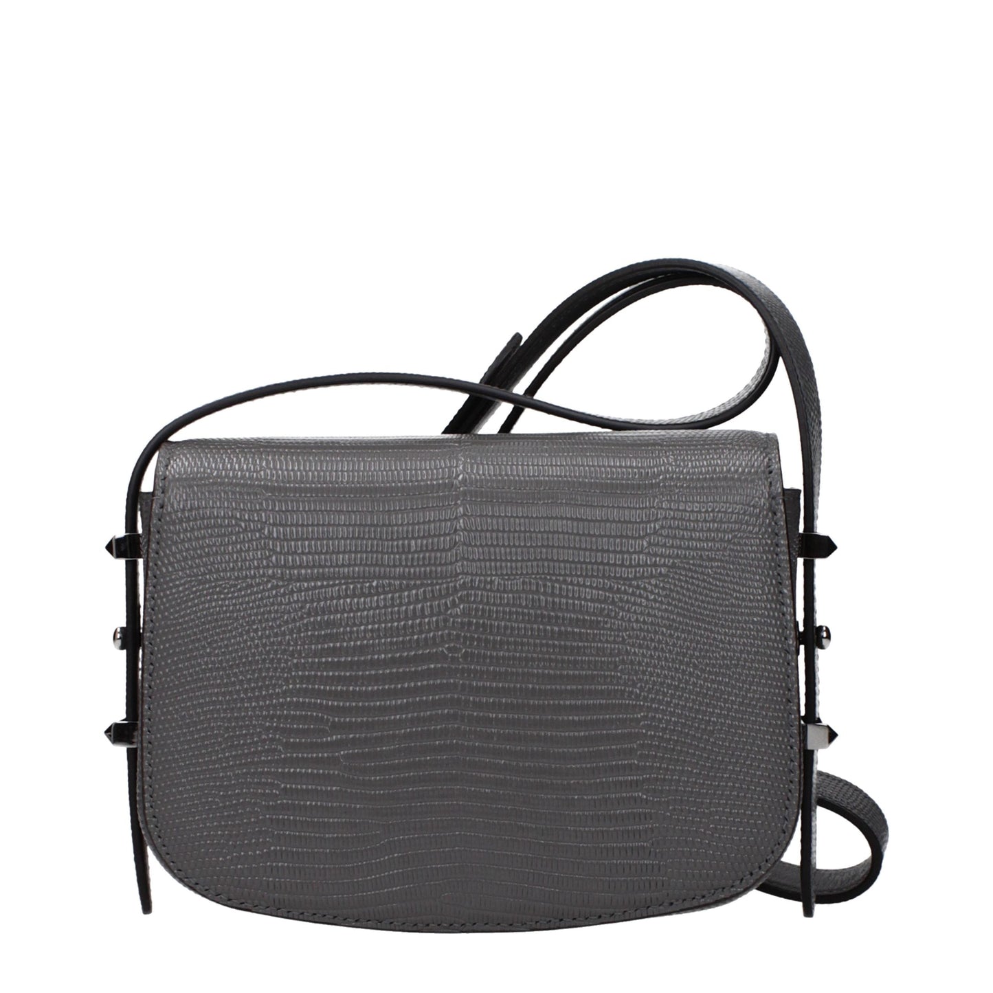 Jimmy Choo Gray Leather Shoulder Bag