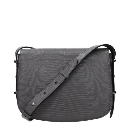 Jimmy Choo Gray Leather Crossbody Bag