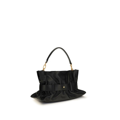Balmain Anthem Black Calf Leather Bos Taurus Shoulder Bag