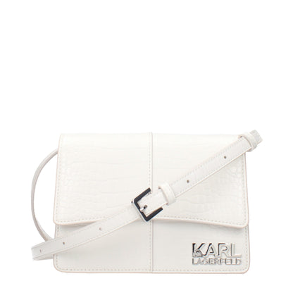 Karl Lagerfeld White Polyethylene Crossbody Bag