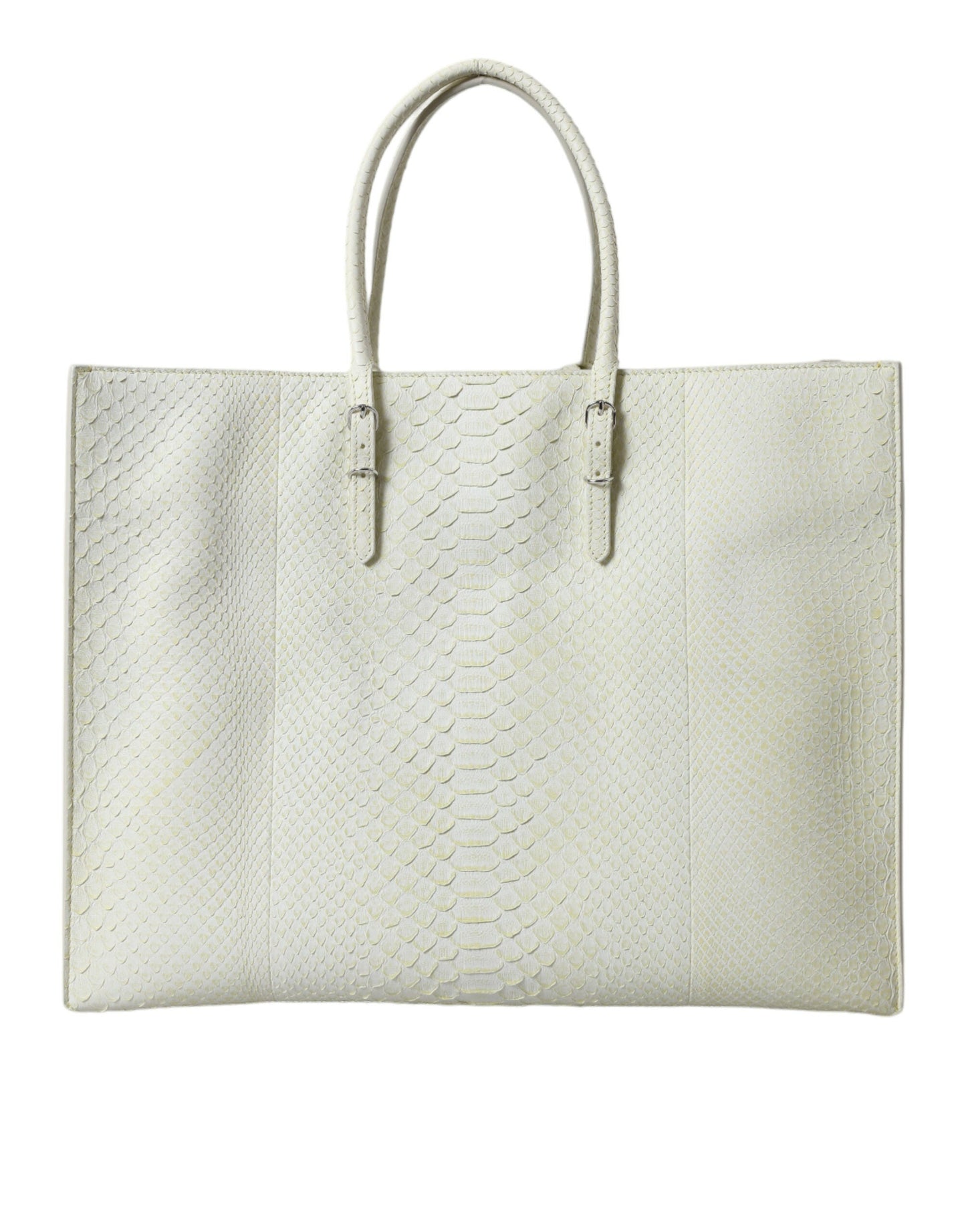 Balenciaga Papier A4 Tote — White & Yellow Python Leather