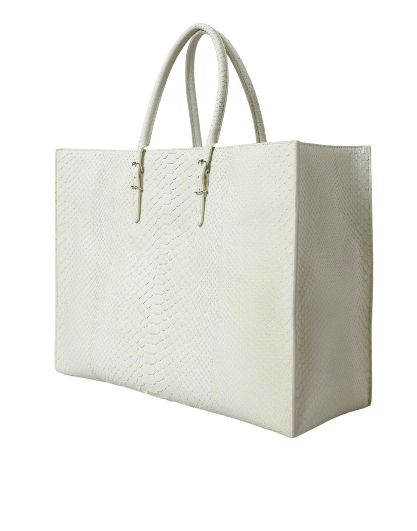 Balenciaga Papier A4 Tote — White & Yellow Python Leather