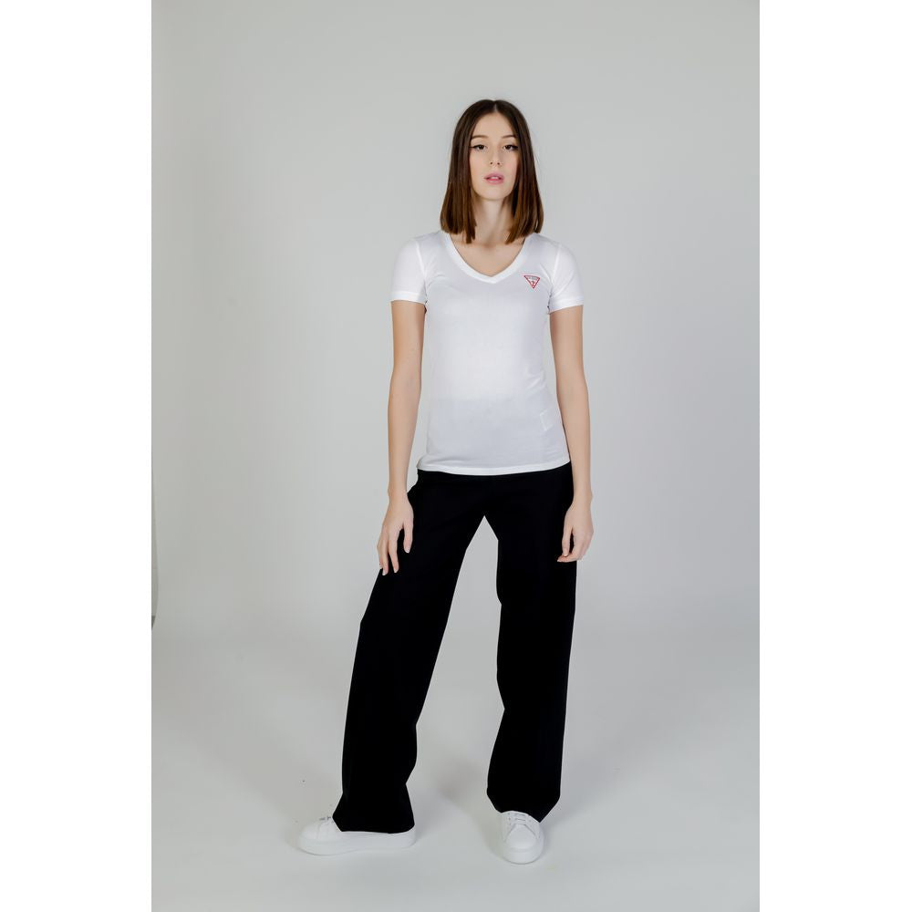 Guess White Cotton T-Shirt