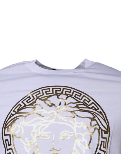 Versace Medusa Print T-Shirt — White