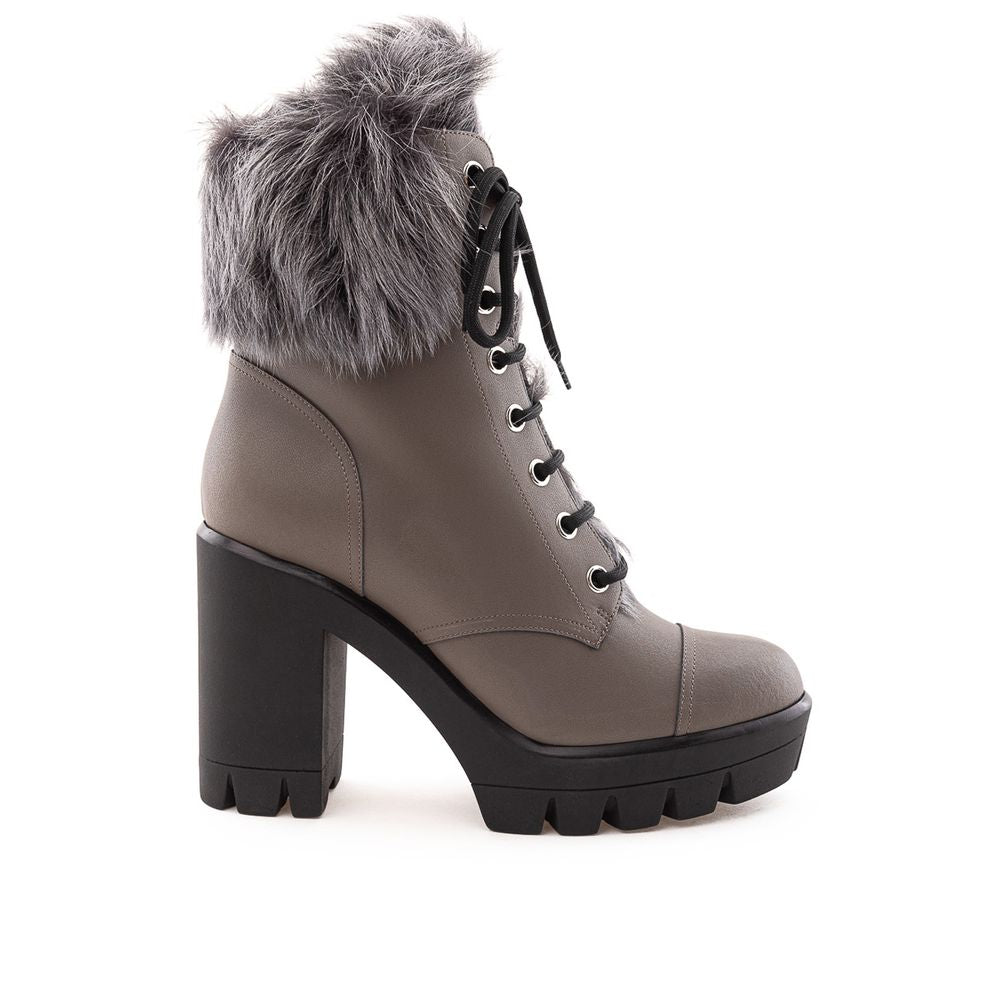 Giuseppe Zanotti Beige Eco Leather Lace-Up Boots