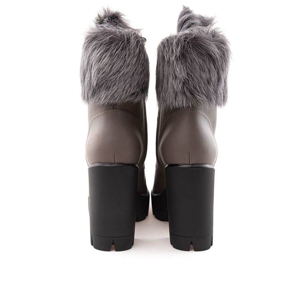 Giuseppe Zanotti Beige Eco Leather Lace-Up Boots