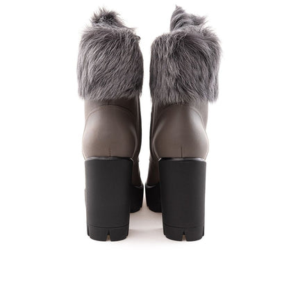Giuseppe Zanotti Beige Eco Leather Lace-Up Boots
