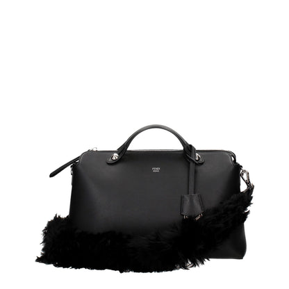 Fendi Black Leather Shoulder Strap