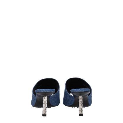 Givenchy Blue Fabric Platform Sandals