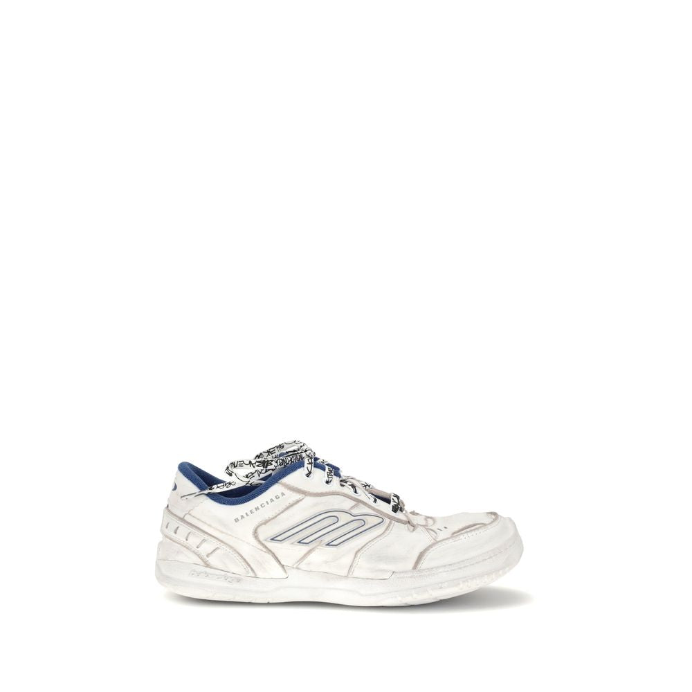 Balenciaga Gray Leather Athletic Sneakers