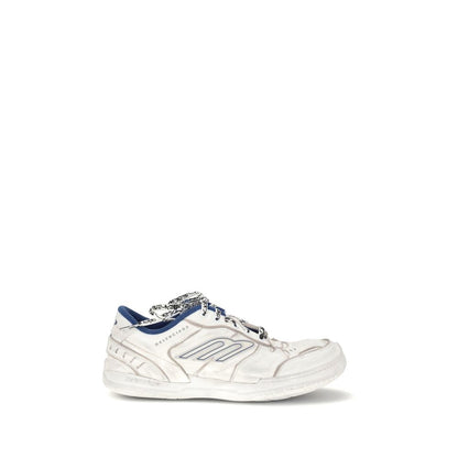 Balenciaga Gray Leather Athletic Sneakers