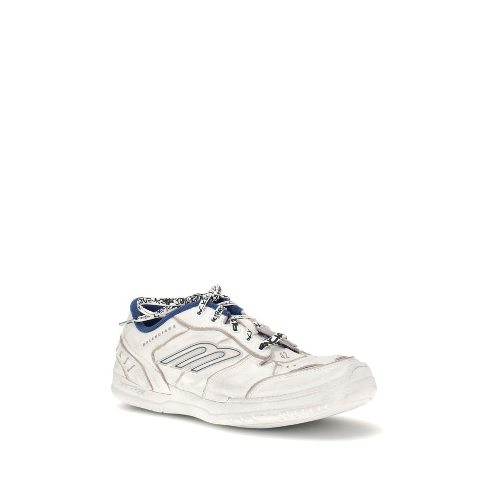 Balenciaga Gray Leather Athletic Sneakers