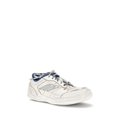 Balenciaga Gray Leather Athletic Sneakers