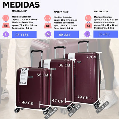 Maleta De Grande Kappa Grace 77cm | Equipaje Facturado Extensible | Maleta Rígida con 4 Ruedas