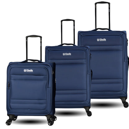 Juego de 3 Maletas Nylon | Set 20", 24", 28" con 4 Ruedas y TSA