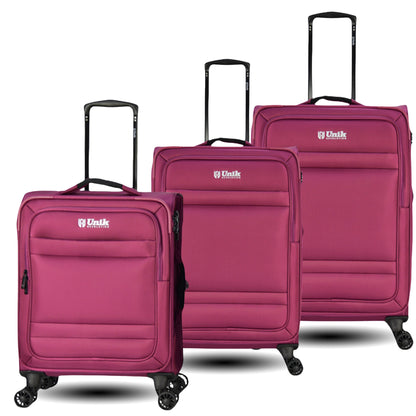 Juego de 3 Maletas Nylon | Set 20", 24", 28" con 4 Ruedas y TSA