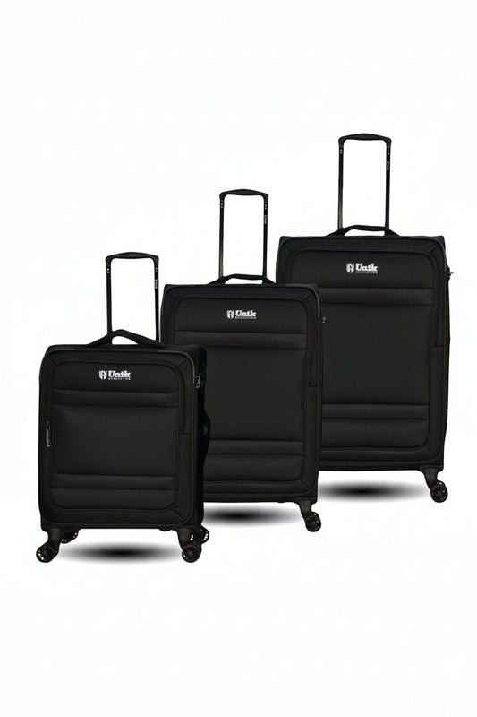Juego de 3 Maletas Nylon | Set 20", 24", 28" con 4 Ruedas y TSA