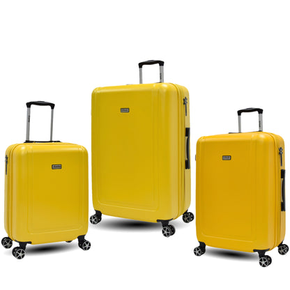 Set de 3 Maletas Rígidas ABS Expandibles | Cabina + Mediana + Grande con 4 Ruedas 360°