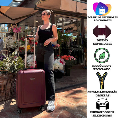 Juego de Maletas Rígidas ABS | Set 20", 24", 28" con 4 Ruedas y Expandable