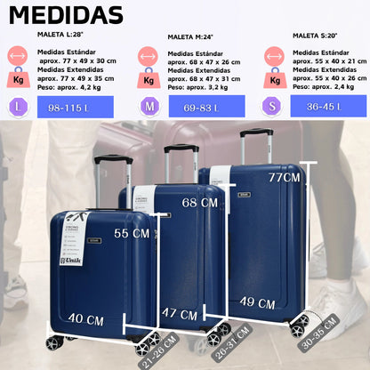 Maleta De Grande Kappa Grace 77cm | Equipaje Facturado Extensible | Maleta Rígida con 4 Ruedas