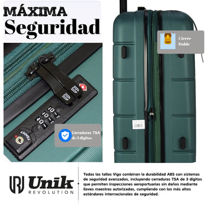 Maleta Grande Vigo | Equipaje Facturado 77cm | Expandible +20% | TSA | 4 Ruedas 360° | ABS Premium