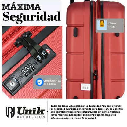 Set rígido de maletas con TSA Lock | Set Rígido, Expandible y con 4 Ruedas Dobles | Vigo
