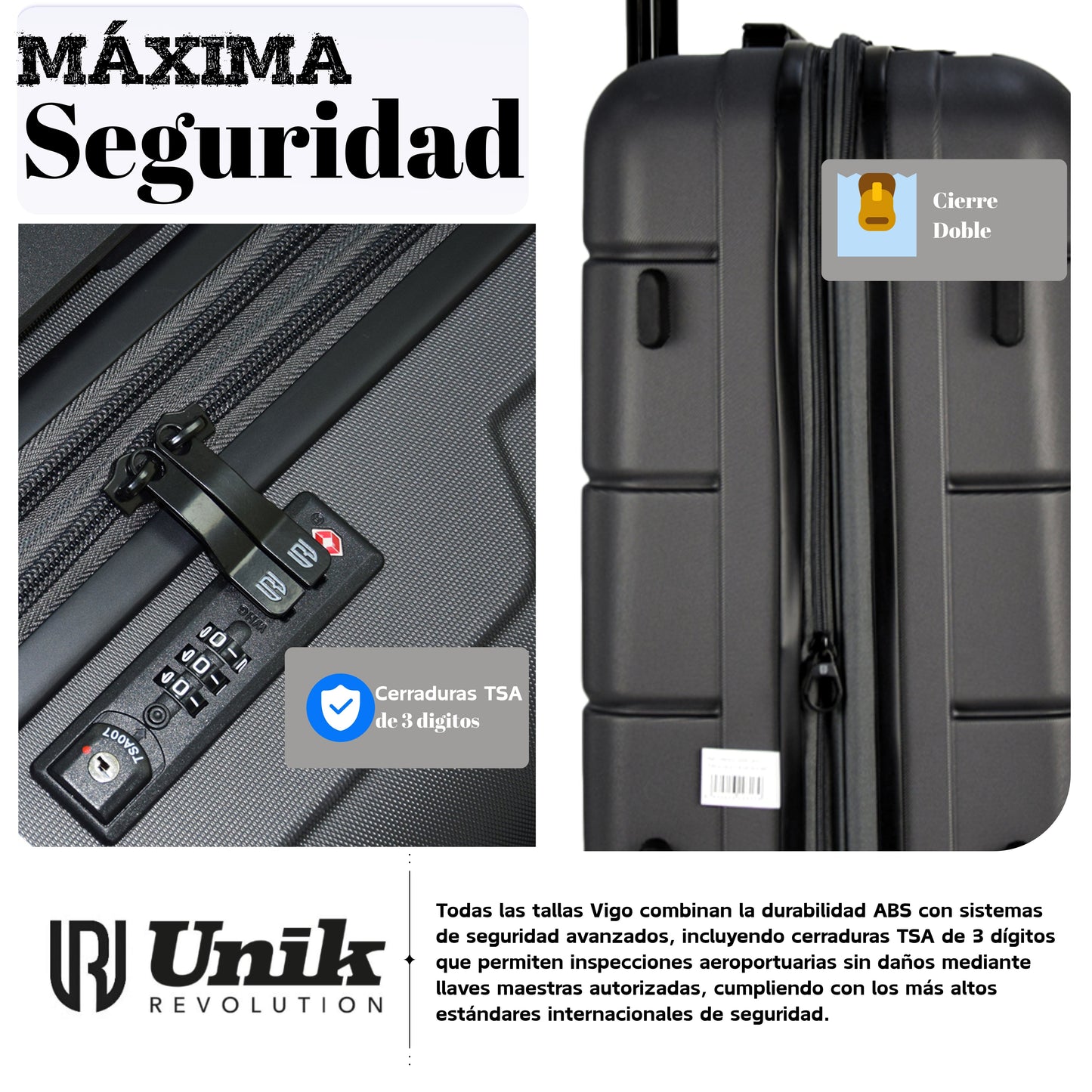 Maleta Mediana Vigo 67cm | Expandible con TSA y Hecha de Material Reciclado