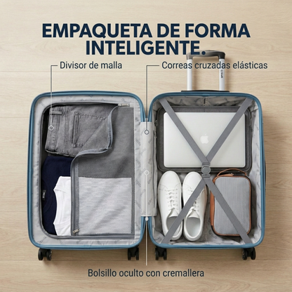 Maleta de Cabina 55x40x20 | Expandible - Rigida y con Ruedas