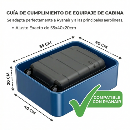 Maleta de Cabina 55x40x20 Expandible Vigo | Rígida 4 Ruedas TSA | 6 Colores