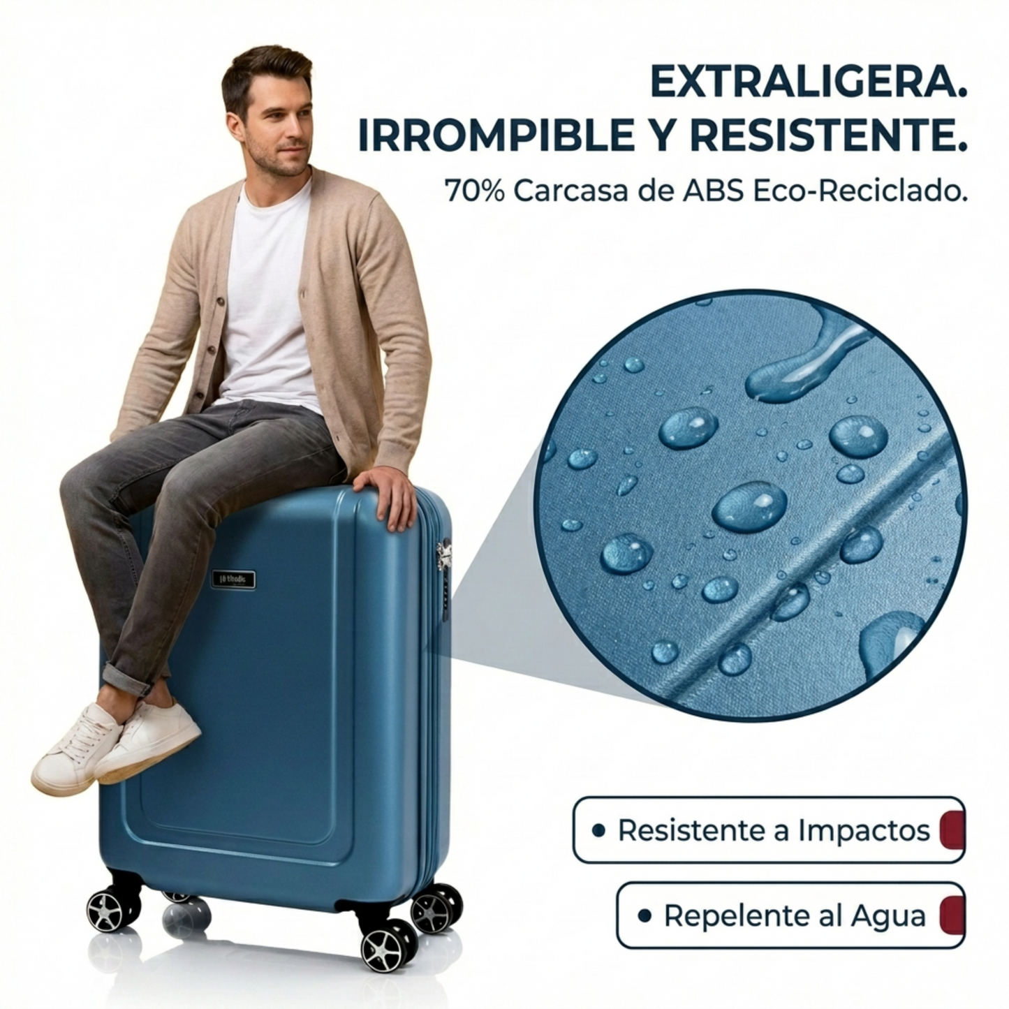 Maleta de Cabina 55x40x20 | Expandible - Rigida y con Ruedas